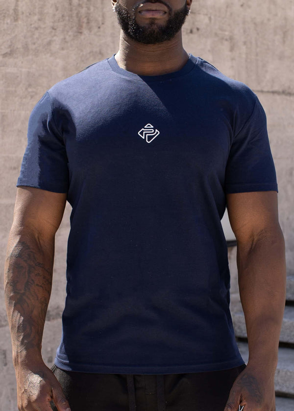 Gymshark Heather Seamless T-Shirt - Navy/Core Blue Marl
